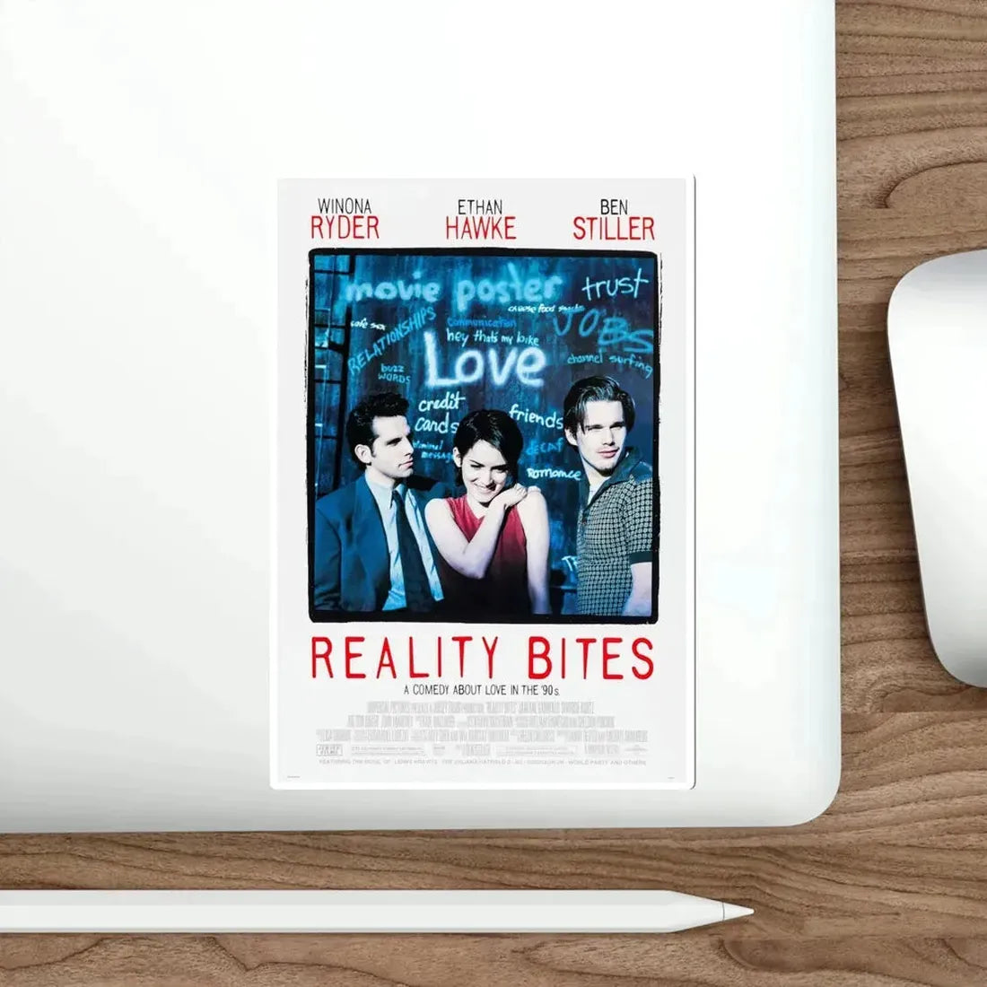 Reality Bites 1994 Movie Poster STICKER Vinyl Die-Cut Decal - The Sticker Space