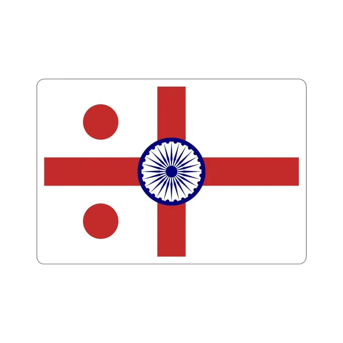 Rear Admiral of the Indian Navy Flag (India) STICKER Vinyl Die-Cut Decal - The Sticker Space