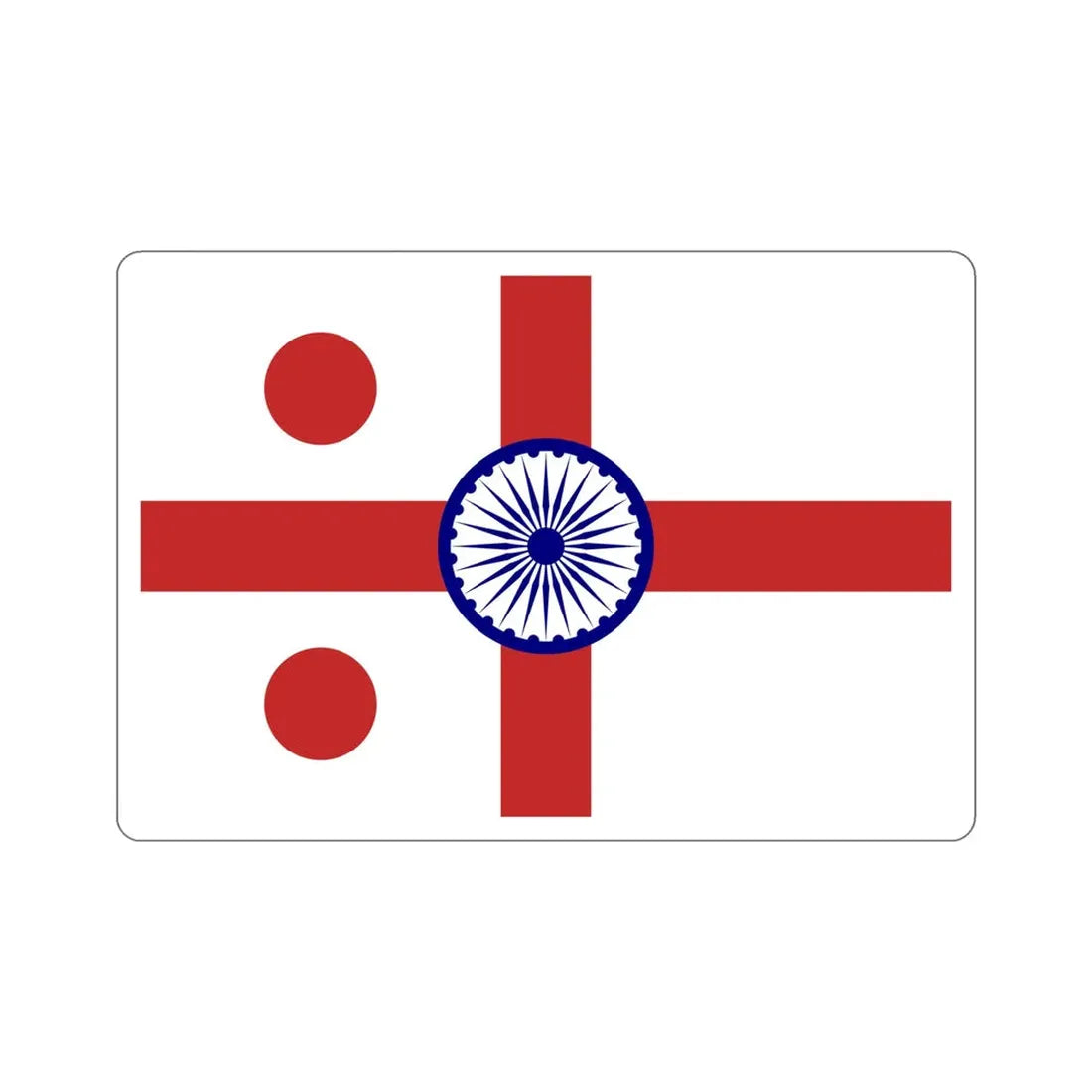 Rear Admiral of the Indian Navy Flag (India) STICKER Vinyl Die-Cut Decal - The Sticker Space