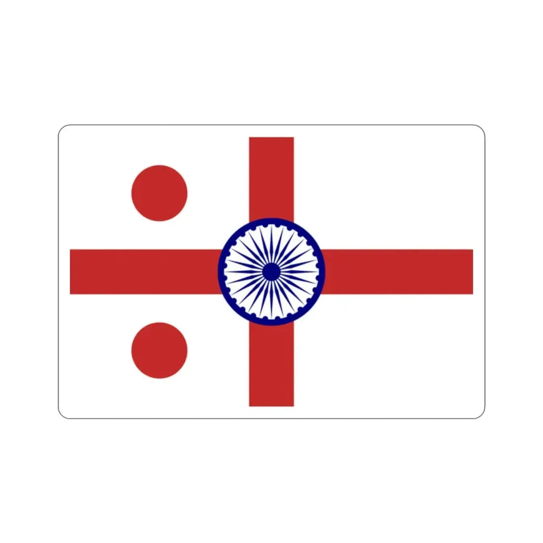 Rear Admiral of the Indian Navy Flag (India) STICKER Vinyl Die-Cut Decal - The Sticker Space