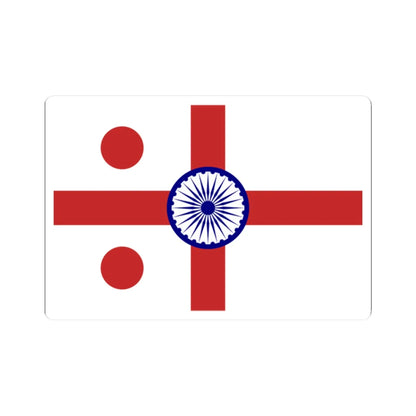 Rear Admiral of the Indian Navy rank flag (India) STICKER Vinyl Kiss-Cut Decal 2 Inch White - The Sticker Space