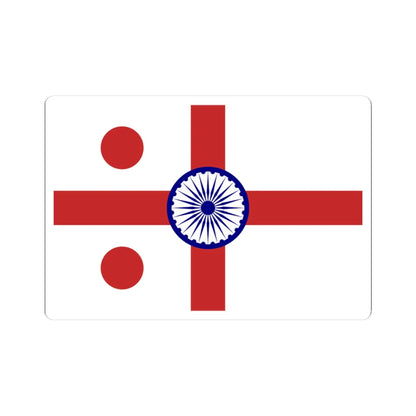 Rear Admiral of the Indian Navy rank flag (India) STICKER Vinyl Kiss-Cut Decal 3 Inch White - The Sticker Space