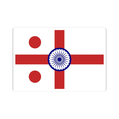 Rear Admiral of the Indian Navy rank flag (India) STICKER Vinyl Kiss-Cut Decal 4 Inch White - The Sticker Space