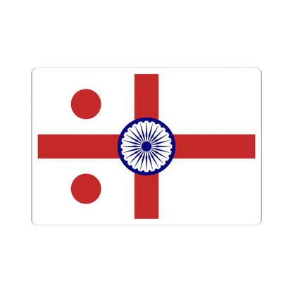 Rear Admiral of the Indian Navy rank flag (India) STICKER Vinyl Kiss-Cut Decal 6 Inch White - The Sticker Space