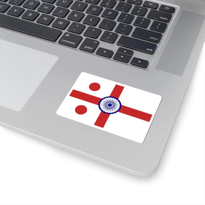Rear Admiral of the Indian Navy rank flag (India) STICKER Vinyl Kiss-Cut Decal - The Sticker Space