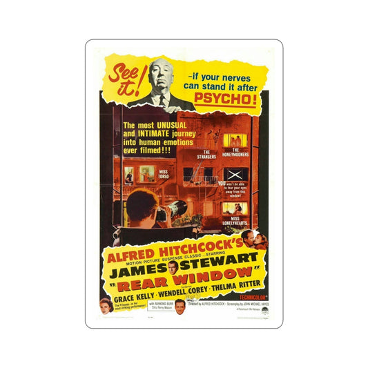 Rear Window 1954 Movie Poster STICKER Vinyl Die-Cut Decal-6 Inch-The Sticker Space
