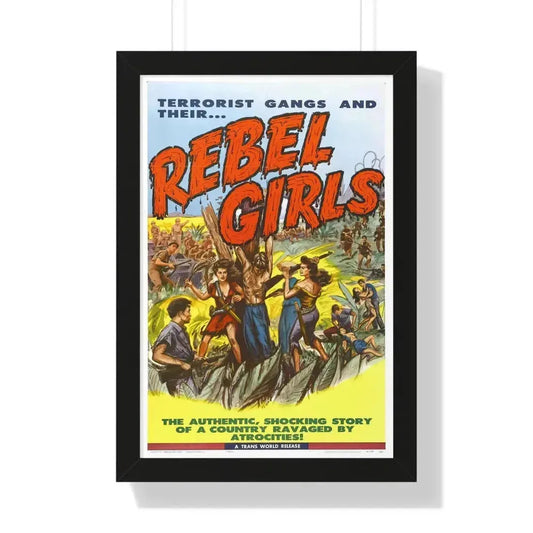 REBEL GIRLS 1960 - Framed Movie Poster 16″ x 24″ Black - The Sticker Space