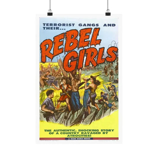 REBEL GIRLS 1960 - Paper Movie Poster 12″ x 18″ Matte - The Sticker Space