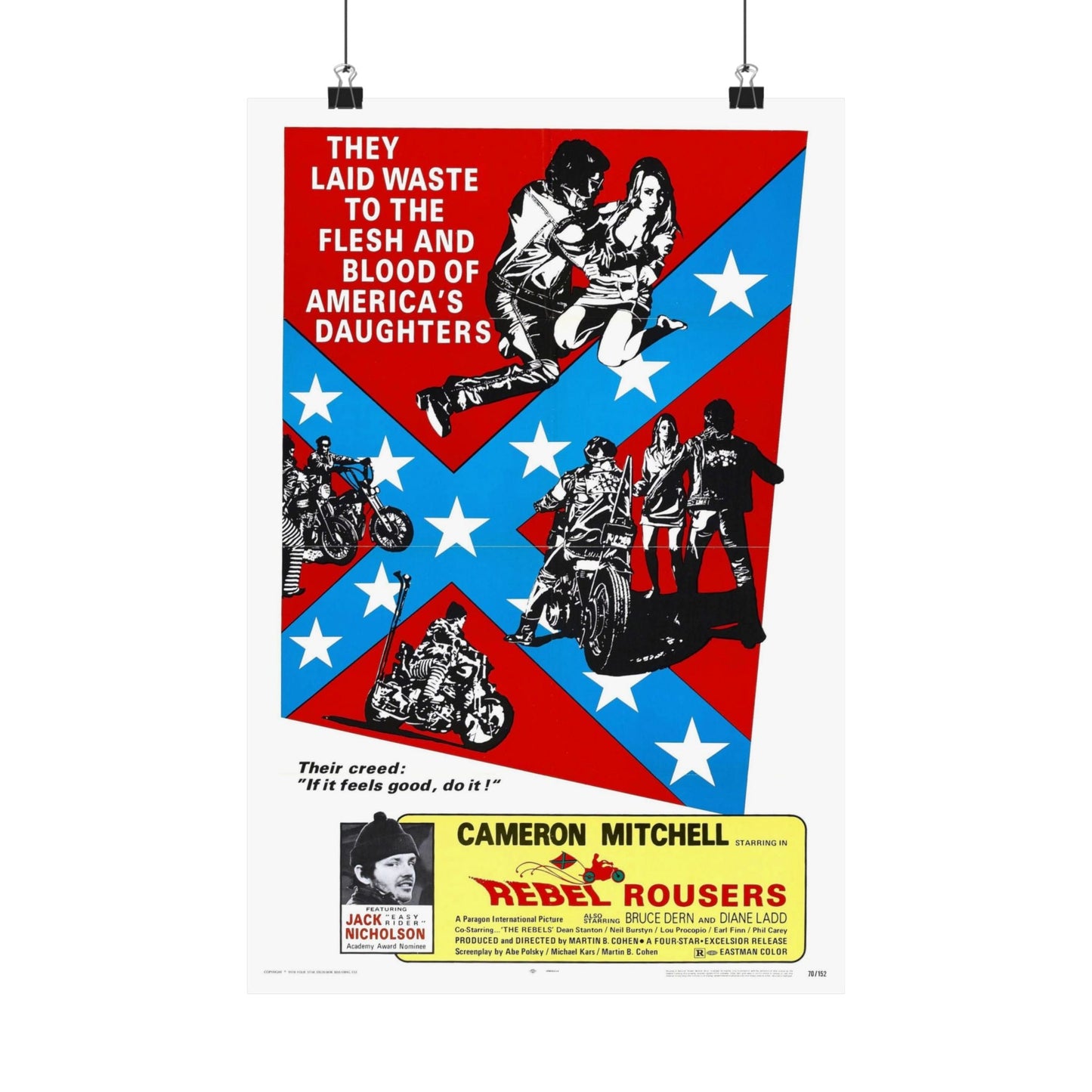 REBEL ROUSERS 1970 - Paper Movie Poster-12″ x 18″-The Sticker Space