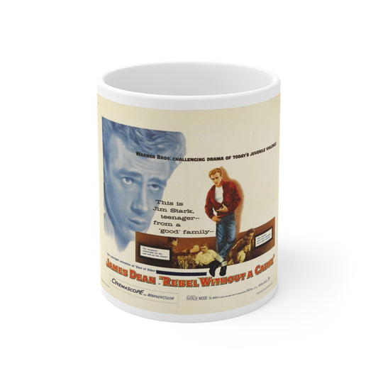 Rebel Without a Cause 1955 Movie Poster - White Coffee Cup 11oz-11oz-The Sticker Space