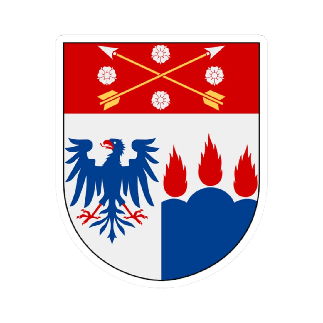 Örebro län vapen (Sweden) (Coat of Arms) STICKER Vinyl Kiss-Cut Decal 2 Inch White - The Sticker Space