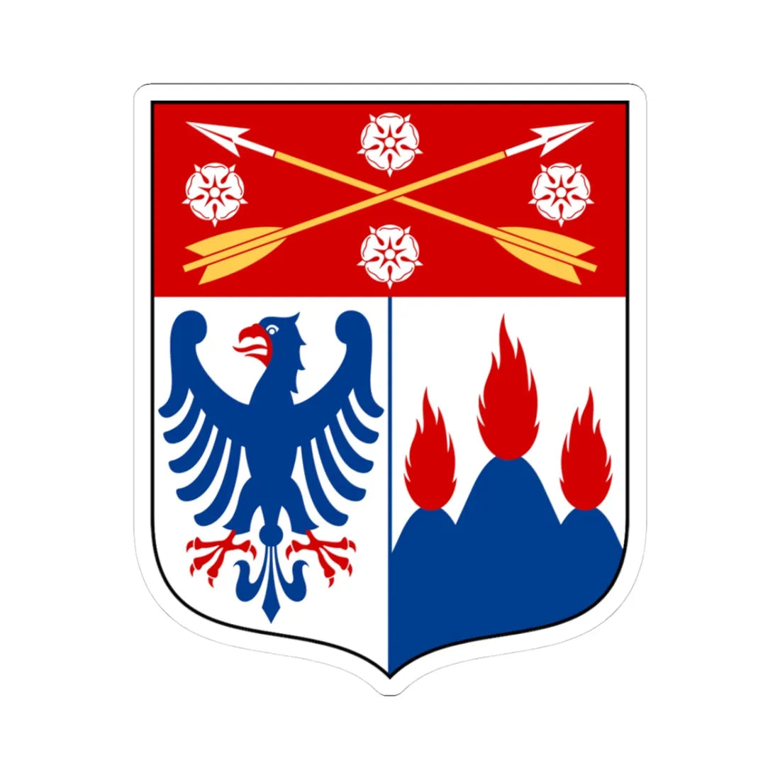 Örebros läns vapen (Sweden) (Coat of Arms) STICKER Vinyl Kiss-Cut Decal 3 Inch White - The Sticker Space