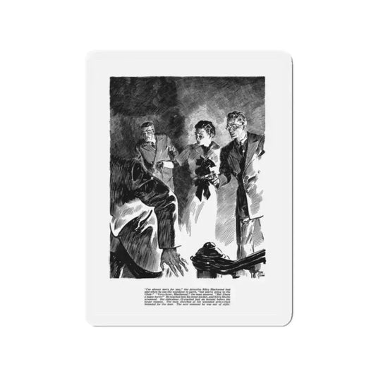 Recipe for Murder, Redbook illustration, November 1934 (Magazine Illustration) Refrigerator Magnet 2 Inch Die-Cut - The Sticker Space