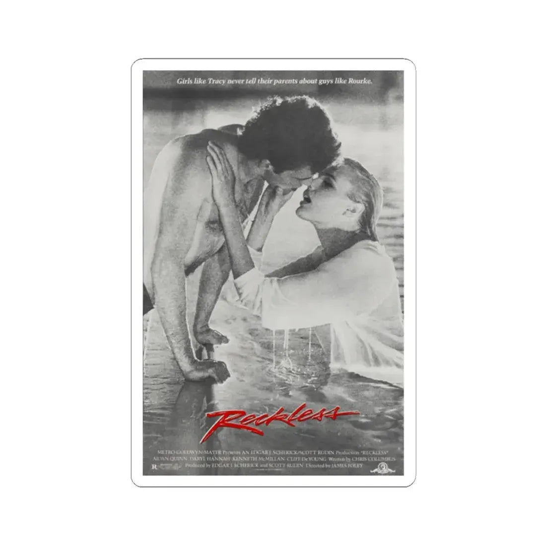 Reckless 1984 Movie Poster - STICKER Vinyl Kiss-Cut Decal 2 Inch White - The Sticker Space