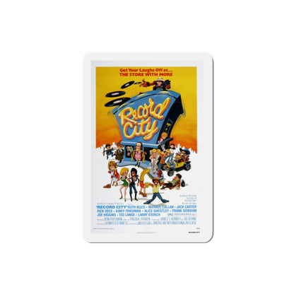 Record City 1978 Movie Poster Die-Cut Magnet-2 Inch-The Sticker Space