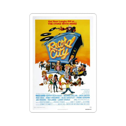 Record City 1978 Movie Poster STICKER Vinyl Die-Cut Decal - The Sticker Space