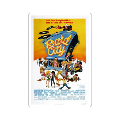 Record City 1978 Movie Poster - STICKER Vinyl Kiss-Cut Decal 6 Inch White - The Sticker Space