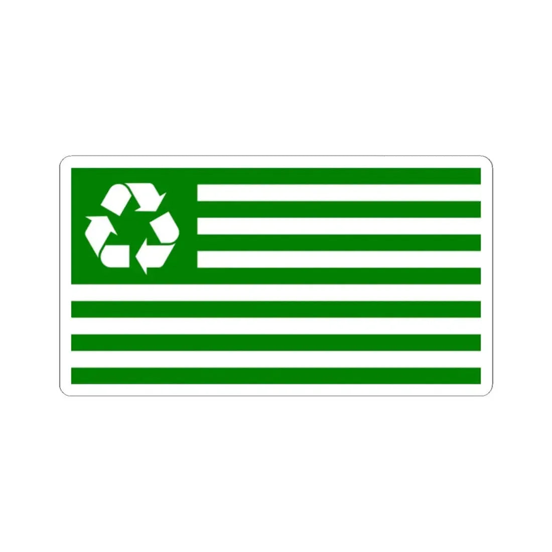 Recycle flag (United States) STICKER Vinyl Kiss-Cut Decal 2 Inch White - The Sticker Space