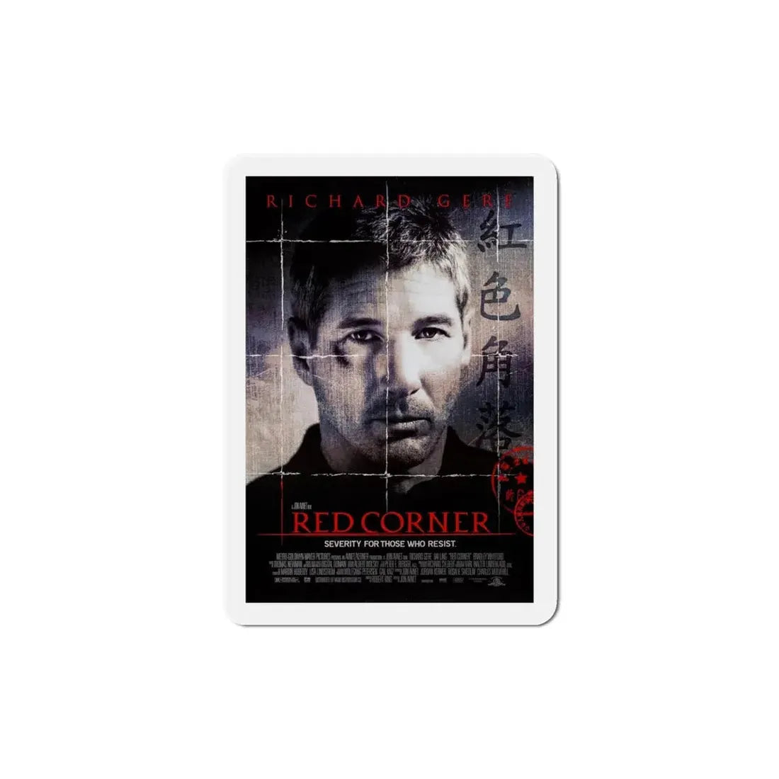 Red Corner 1997 Movie Poster Refrigerator Magnet 5 Inch - The Sticker Space