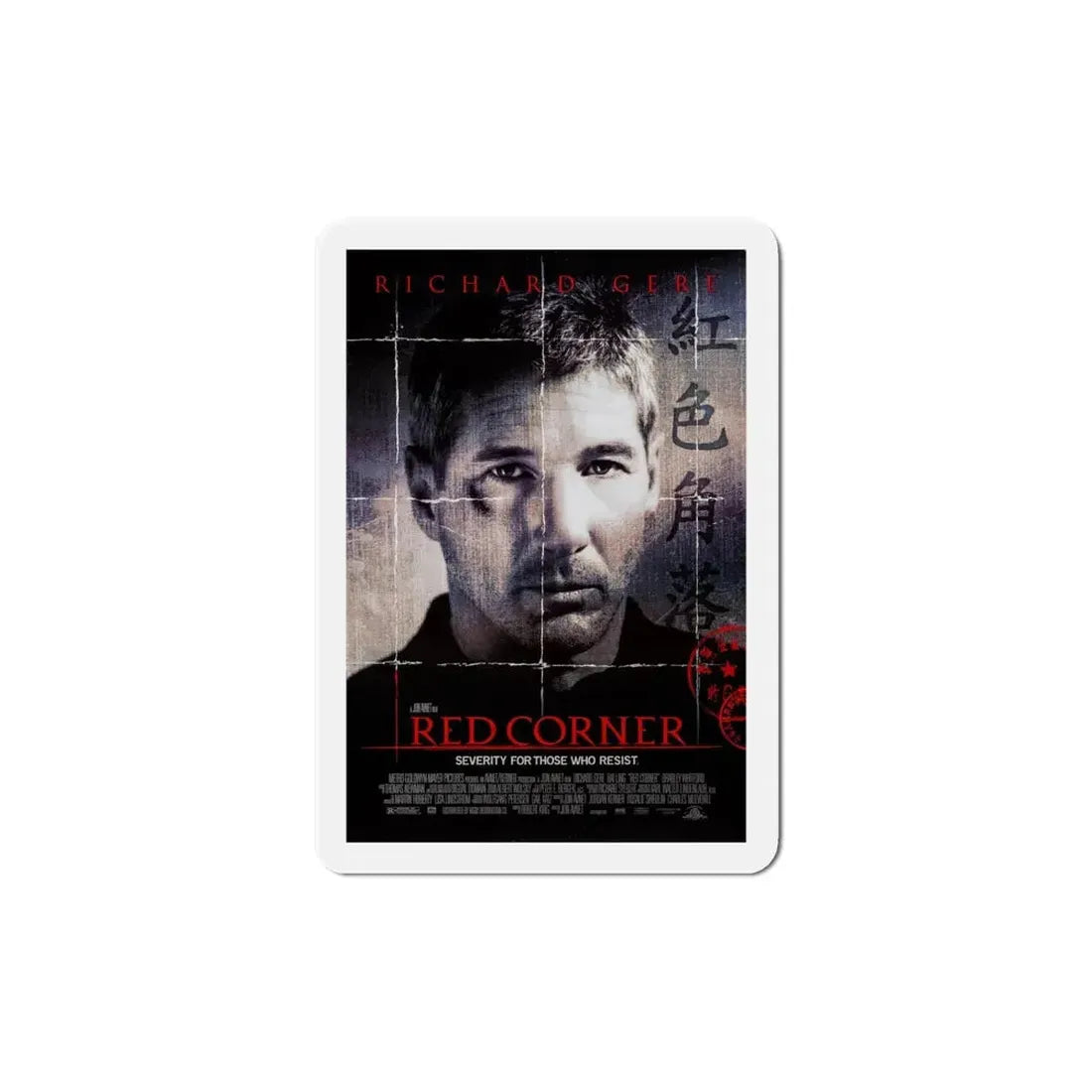 Red Corner 1997 Movie Poster Refrigerator Magnet 6 Inch - The Sticker Space