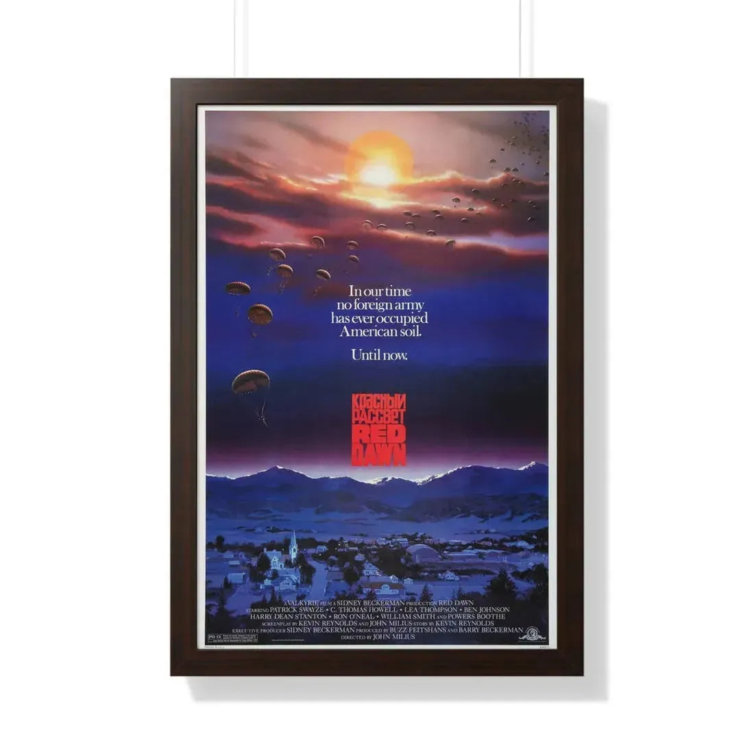 RED DAWN 1984 - Framed Movie Poster - The Sticker Space