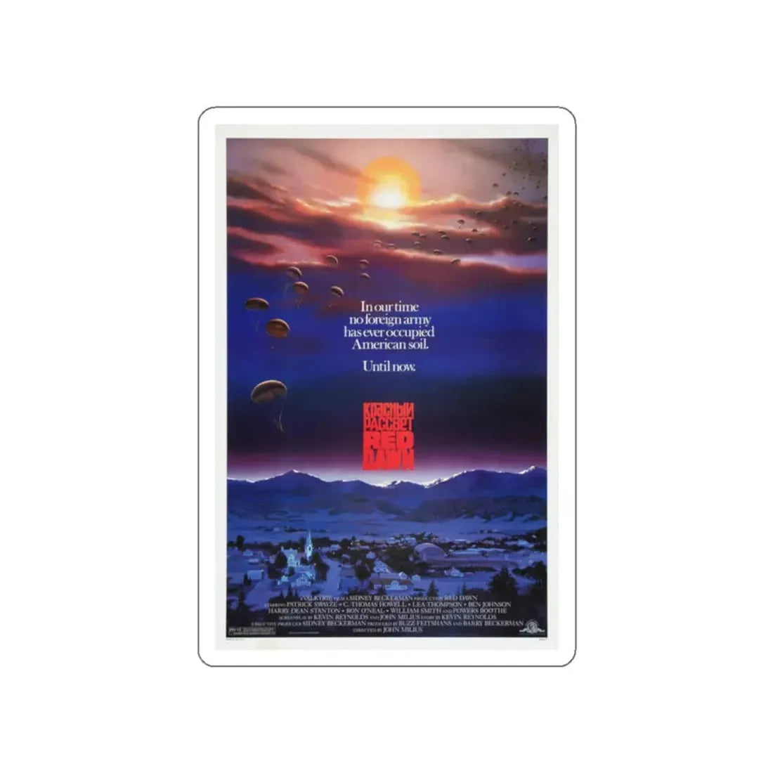 RED DAWN 1984 Movie Poster STICKER Vinyl Die-Cut Decal 2 Inch - The Sticker Space