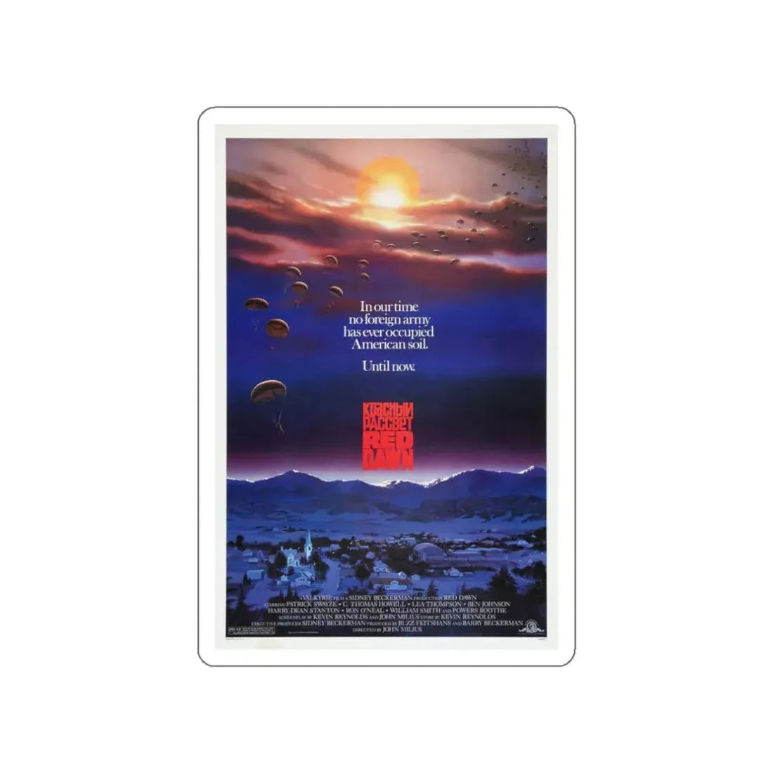 RED DAWN 1984 Movie Poster STICKER Vinyl Die-Cut Decal 3 Inch - The Sticker Space