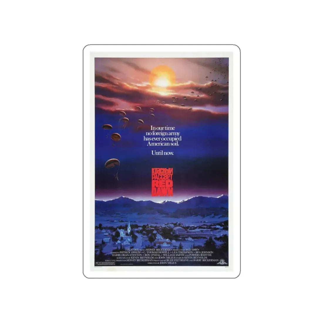 RED DAWN 1984 Movie Poster STICKER Vinyl Die-Cut Decal 5 Inch - The Sticker Space