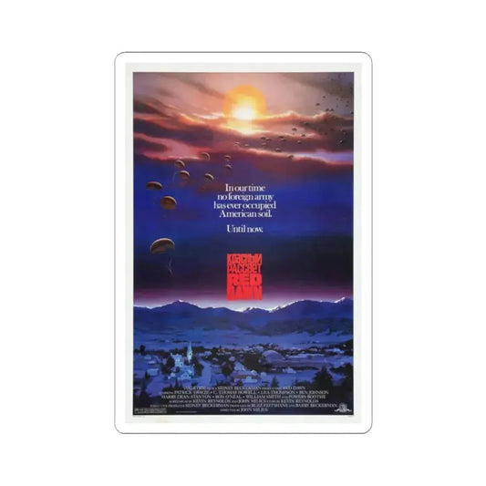 RED DAWN 1984 Movie Poster - STICKER Vinyl Kiss-Cut Decal 2 Inch White - The Sticker Space