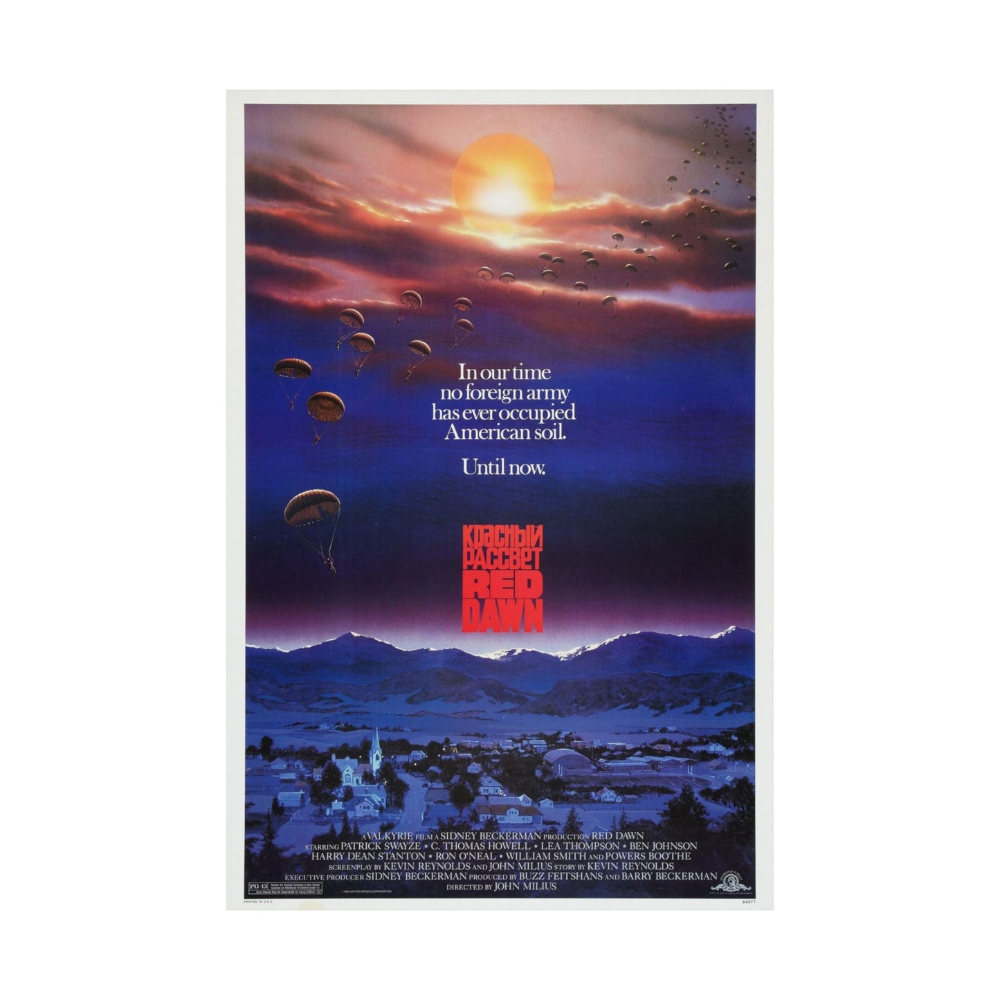 RED DAWN 1984 - Paper Movie Poster-The Sticker Space