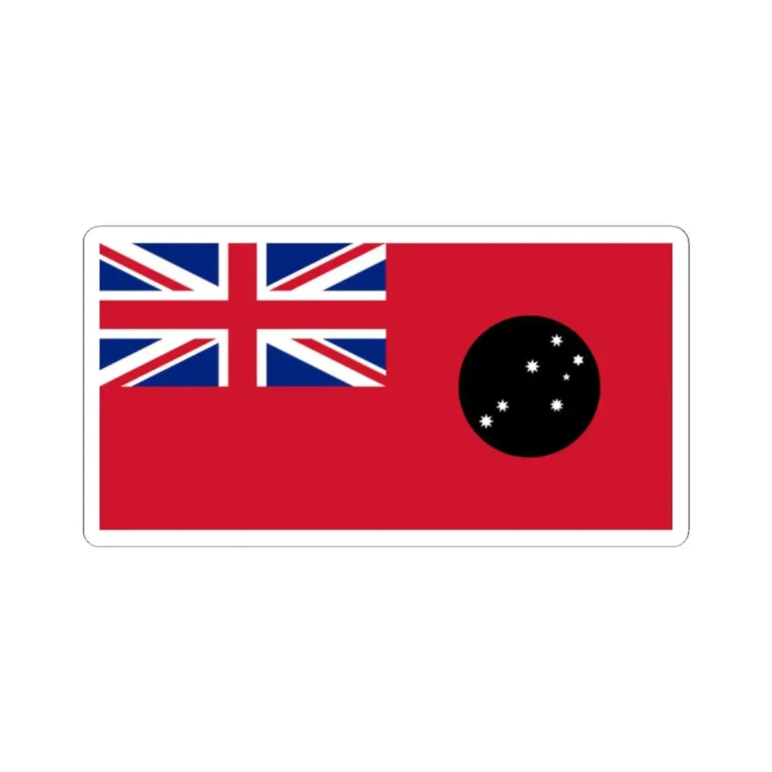 Red Ensign of South Australia 1870-1876 (Australia) STICKER Vinyl Kiss-Cut Decal 2 Inch White - The Sticker Space