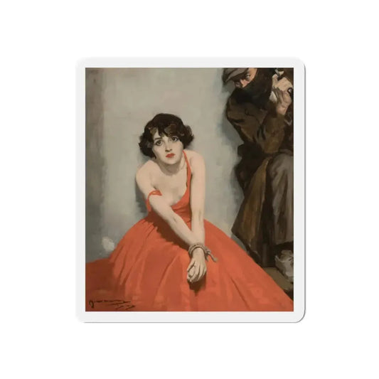 Red Fortune, Cassell's magazine cover, June 1930 (Magazine Illustration) Refrigerator Magnet 6 Inch Die-Cut - The Sticker Space