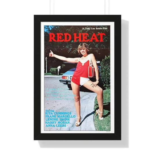 RED HEAT 1975 - Framed Movie Poster 16″ x 24″ Black - The Sticker Space