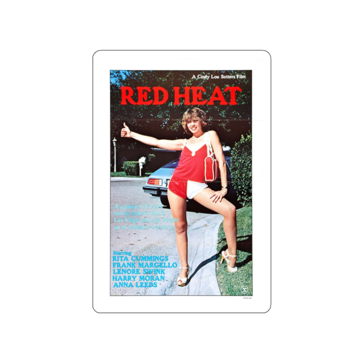 RED HEAT 1975 Movie Poster STICKER Vinyl Die-Cut Decal-White-The Sticker Space