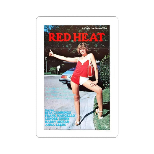 RED HEAT 1975 Movie Poster - STICKER Vinyl Kiss-Cut Decal 2 Inch White - The Sticker Space