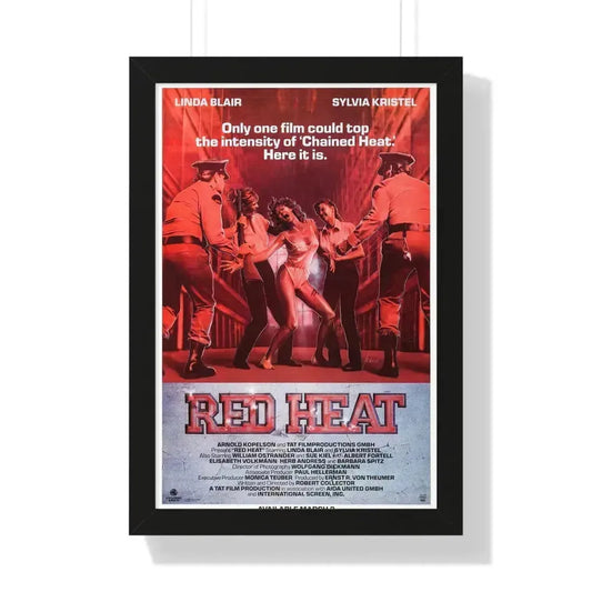 RED HEAT 1988 - Framed Movie Poster 16″ x 24″ Black - The Sticker Space