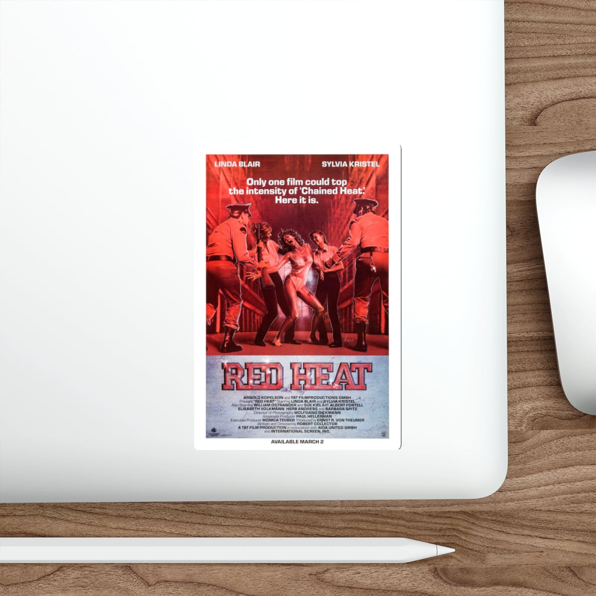 RED HEAT 1988 Movie Poster STICKER Vinyl Die-Cut Decal-The Sticker Space