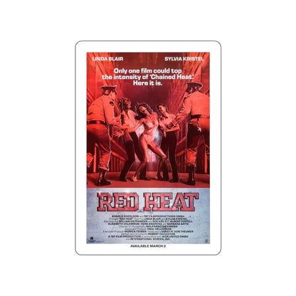RED HEAT 1988 Movie Poster STICKER Vinyl Die-Cut Decal 4 Inch - The Sticker Space