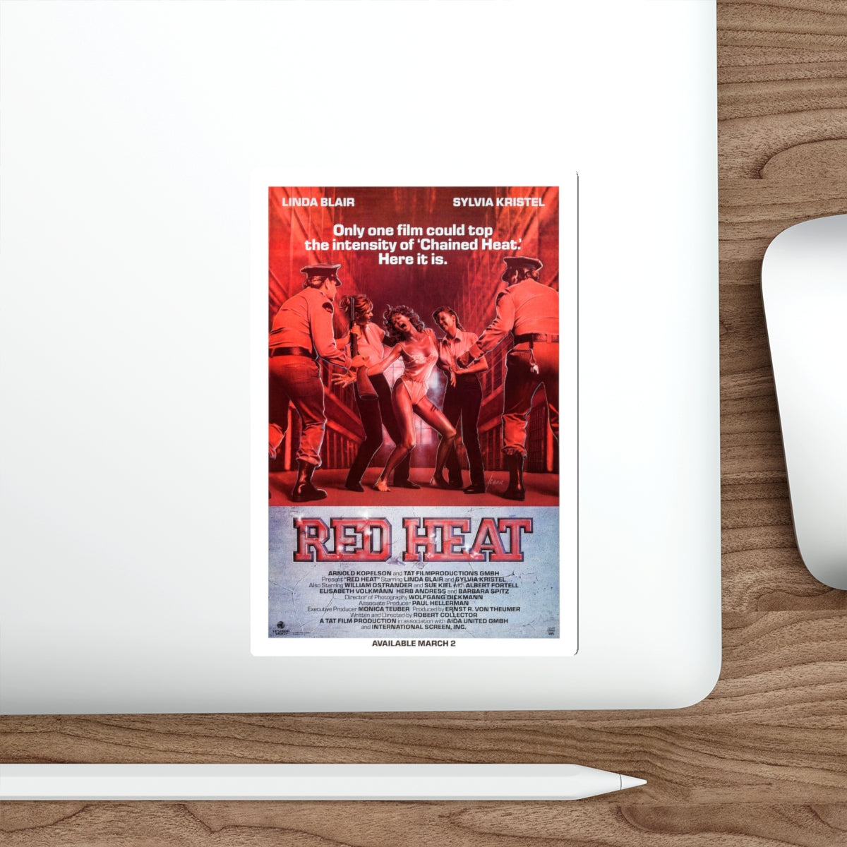 RED HEAT 1988 Movie Poster STICKER Vinyl Die-Cut Decal-The Sticker Space