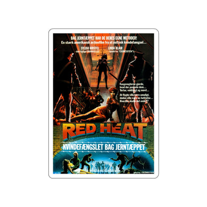 RED HEAT (DANISH) 1988 Movie Poster STICKER Vinyl Die-Cut Decal-White-The Sticker Space