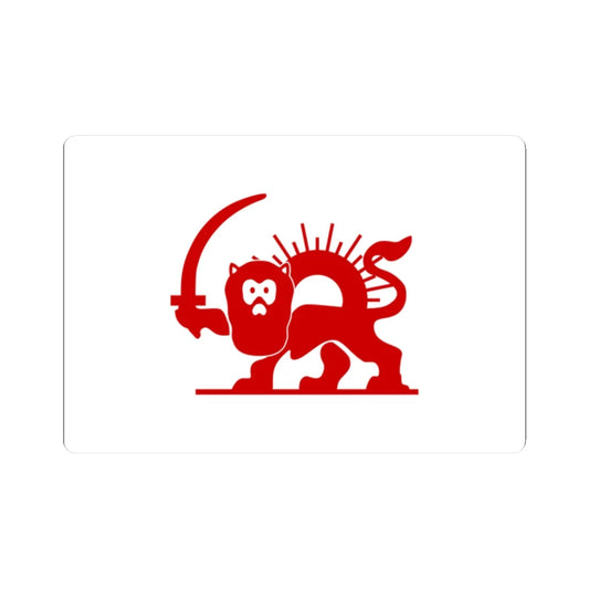 Red Lion with Sun (Iran) STICKER Vinyl Kiss-Cut Decal 2 Inch White - The Sticker Space