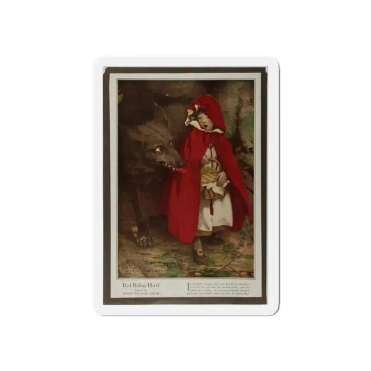 Red Riding Hood. Duffield, 1911 (Magazine Illustration) Refrigerator Magnet 6 Inch Die-Cut - The Sticker Space