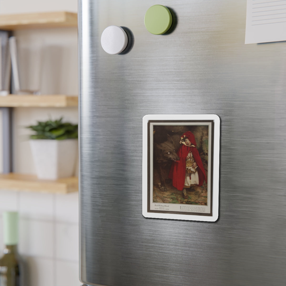 Red Riding Hood. Duffield, 1911 (Magazine Illustration) Refrigerator Magnet-The Sticker Space