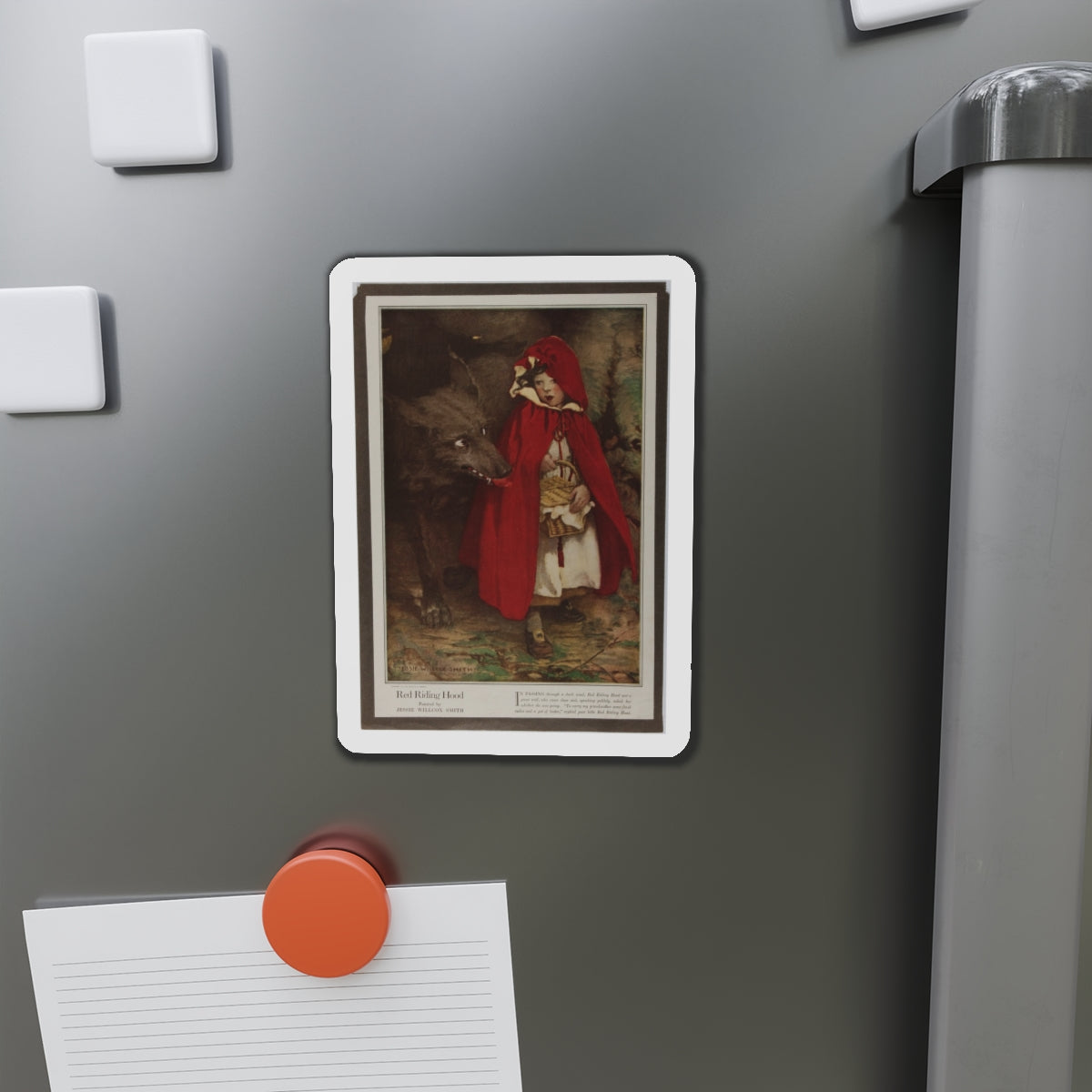 Red Riding Hood. Duffield, 1911 (Magazine Illustration) Refrigerator Magnet-The Sticker Space