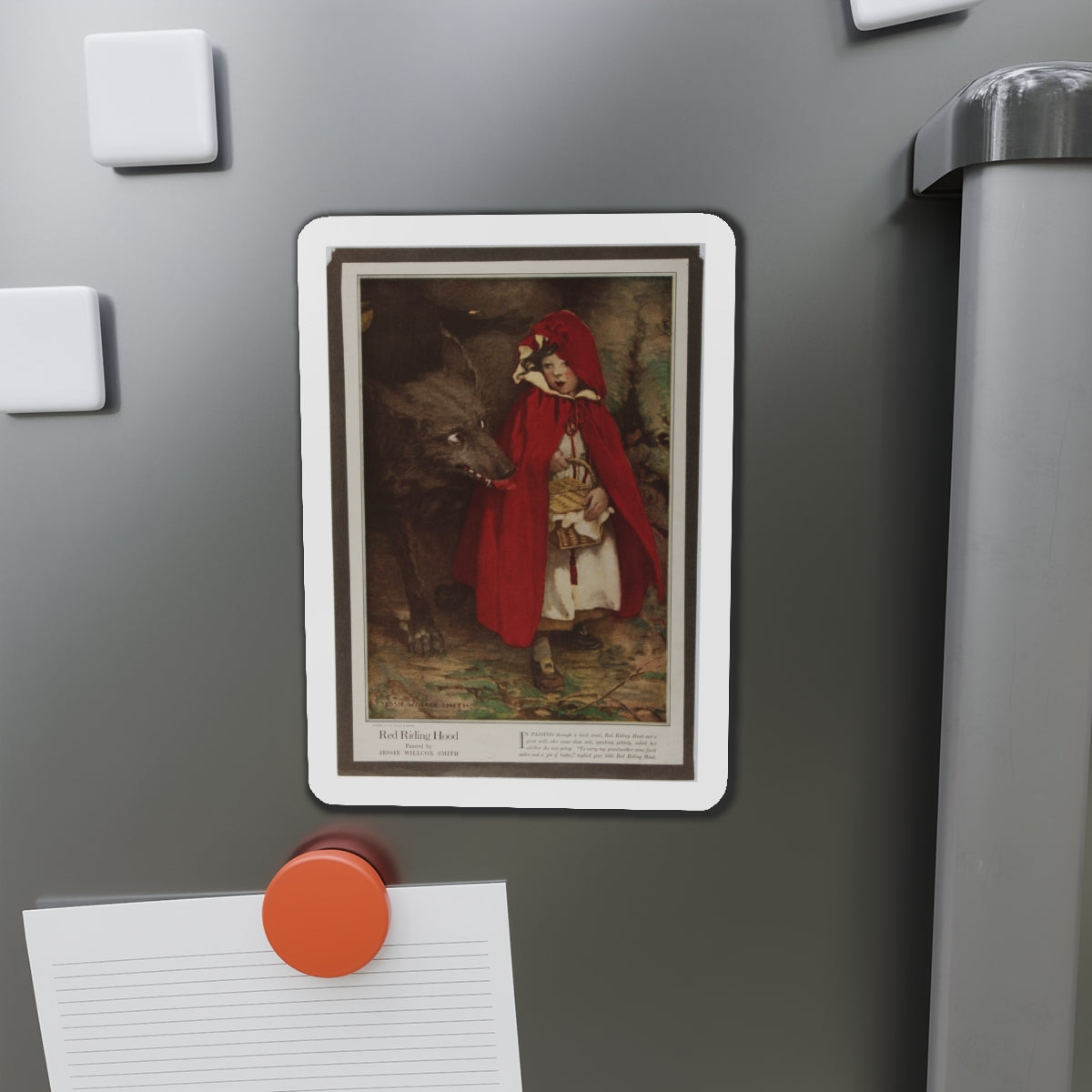 Red Riding Hood. Duffield, 1911 (Magazine Illustration) Refrigerator Magnet-The Sticker Space