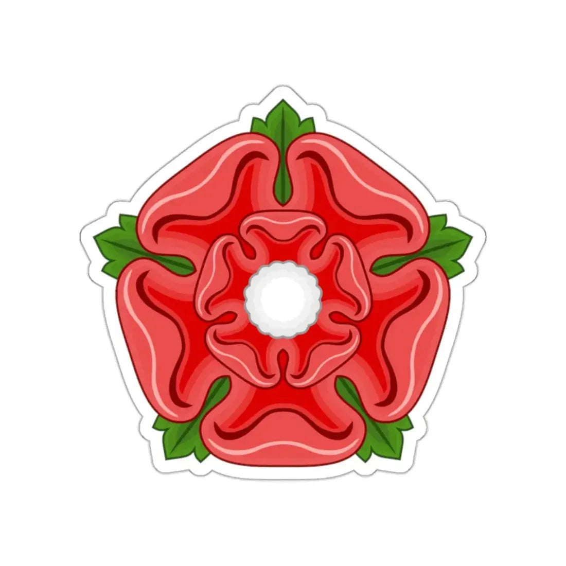 Red Rose Badge of Lancaster STICKER Vinyl Die-Cut Decal - The Sticker Space