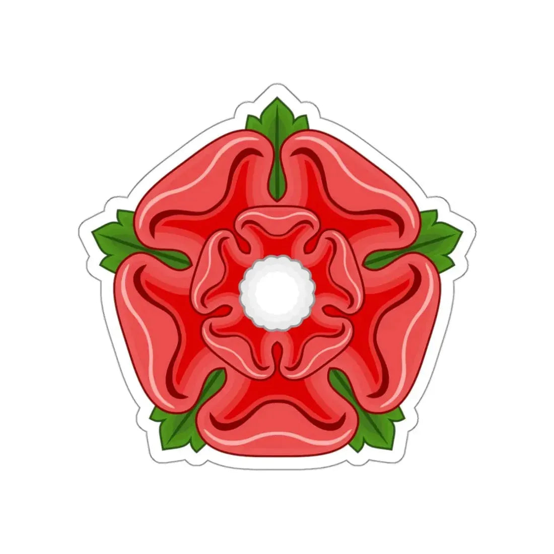 Red Rose Badge of Lancaster STICKER Vinyl Die-Cut Decal - The Sticker Space