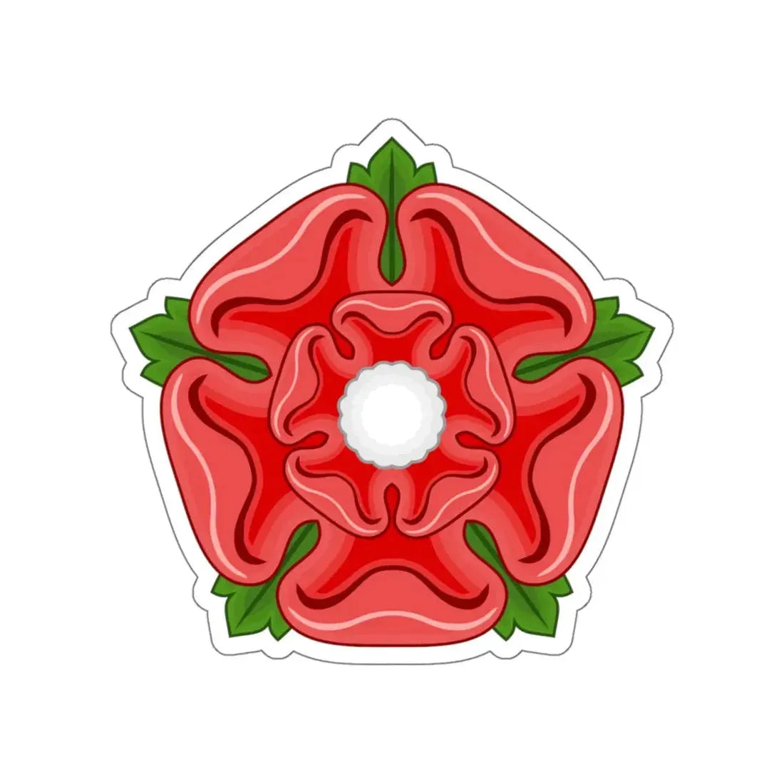 Red Rose Badge of Lancaster STICKER Vinyl Die-Cut Decal - The Sticker Space