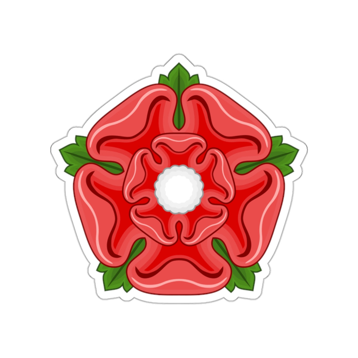 Red Rose Badge of Lancaster STICKER Vinyl Die-Cut Decal-White-The Sticker Space