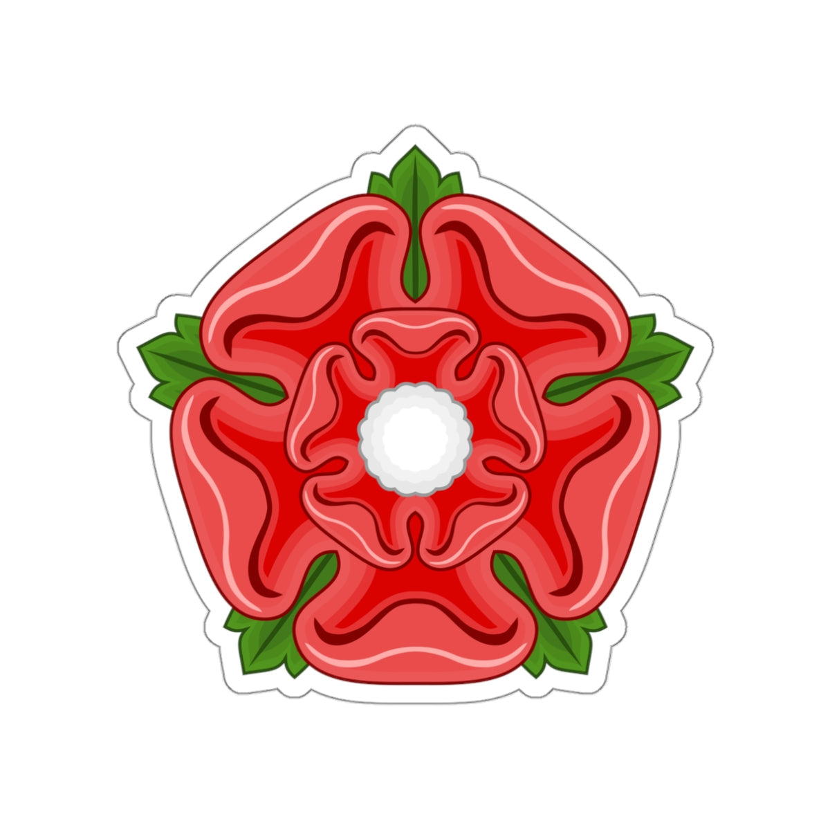 Red Rose Badge of Lancaster STICKER Vinyl Die-Cut Decal-White-The Sticker Space